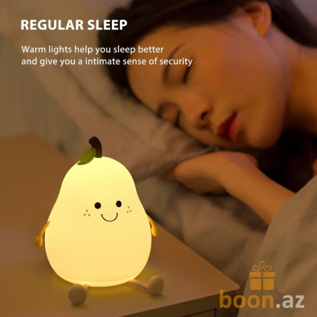 Милый силиконовый ночник "Груша"